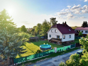 Detached villa in South Bohemia with outdoor pool in the fenced garden, Malsice